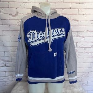 Stitches Dodgers Blue and Gray Hoodie